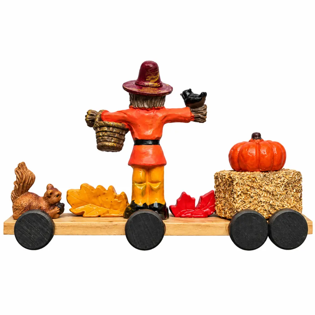 Autumn Harvest Wagon Figurine Scene.webp