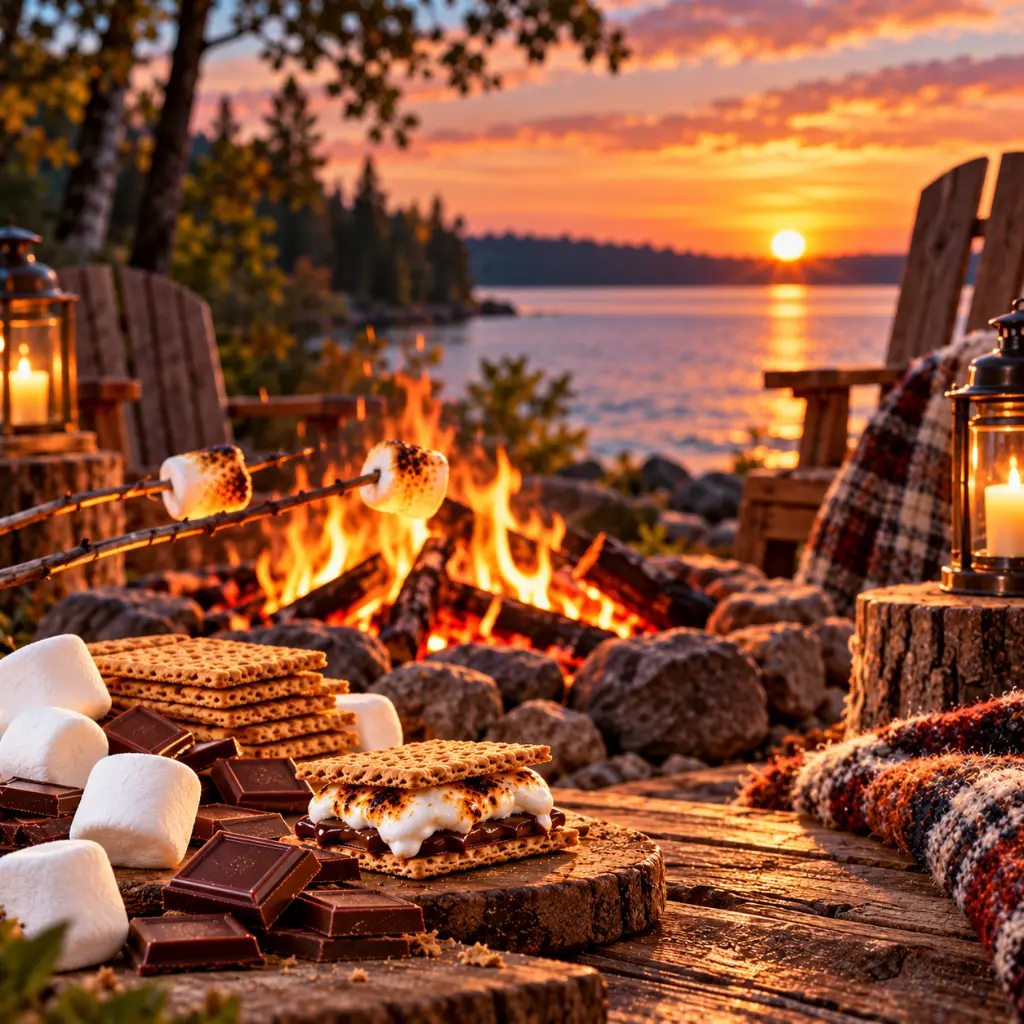 Lakeside Sunset S’mores Campfire.webp