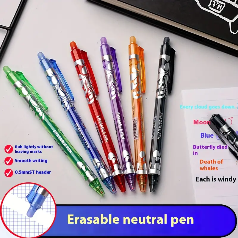 Erasable Retractable Ballpoint Pen Set