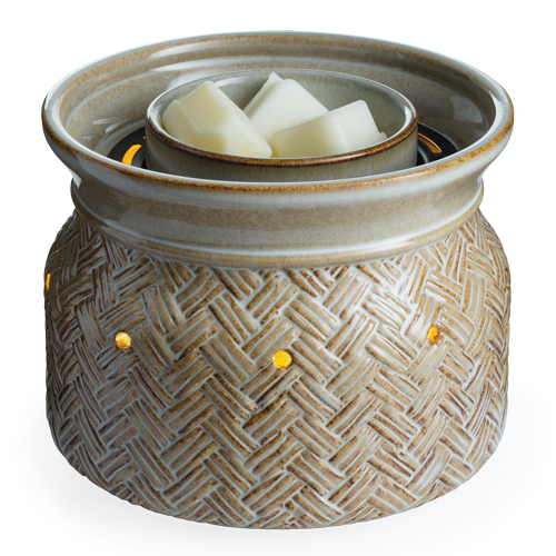 Basketweave Illuminaire Wax Melt Fan Fragrance Warmer