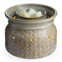 Basketweave Illuminaire Wax Melt Fan Fragrance Warmer