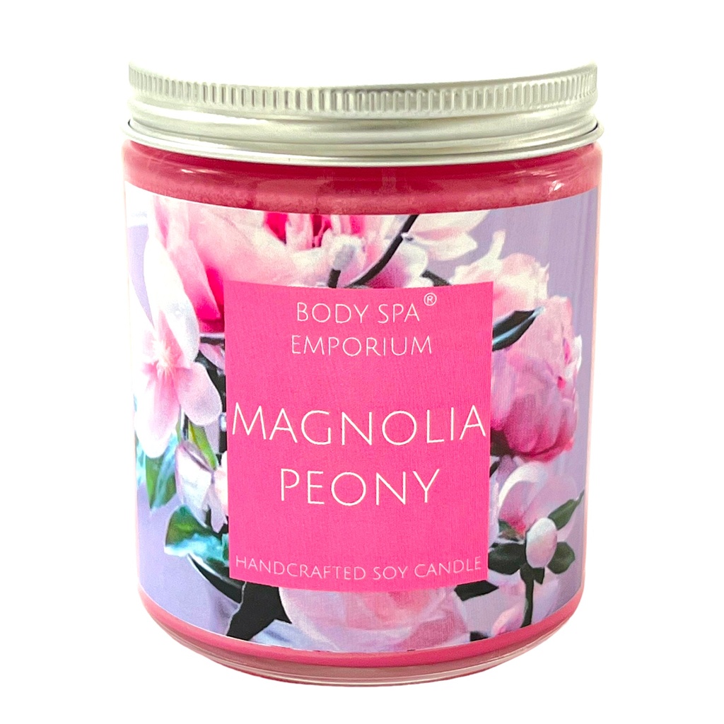 Magnolia Peony Single Wick Soy Candle