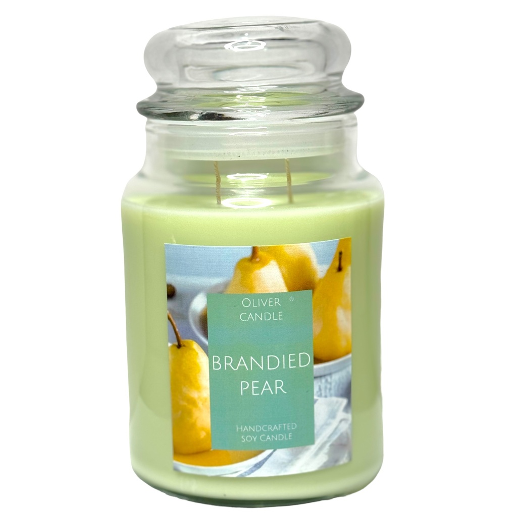 [812421] Brandied Pear Apothecary Jar Soy Candle