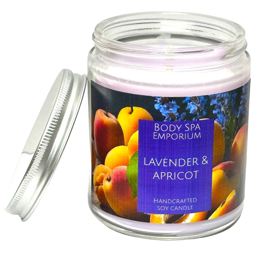 [812422] Lavender & Apricott Single Wick Soy Candle
