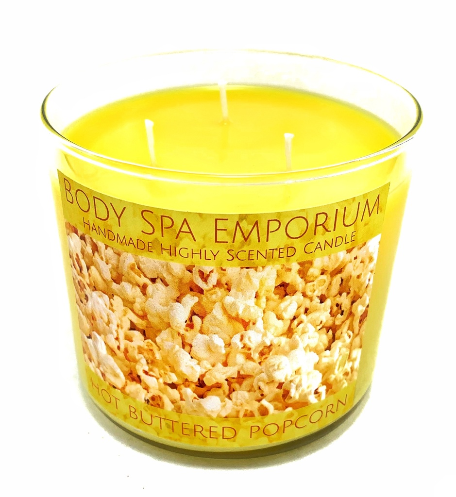 Hot Buttered Popcorn 3 Wick Soy Candle