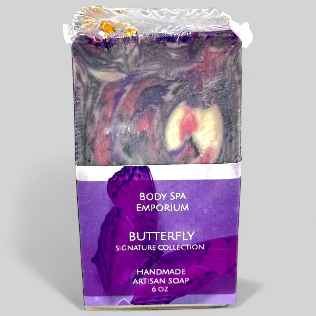 [803948] Butterfly Handmade Artisan Soap (Full Size Bar (6oz - 7oz))