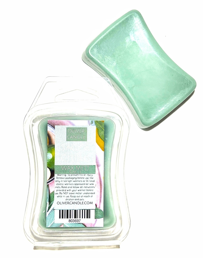 Sage and Citrus Wax Melt Single