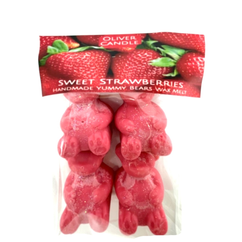 [803085] Sweet Strawberries Bears Wax Melt
