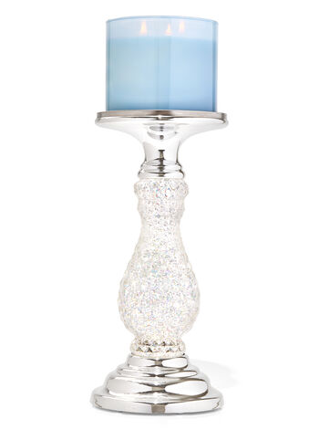 Swirling Glitter LED Pedestal 3 - Wick Candle Holder