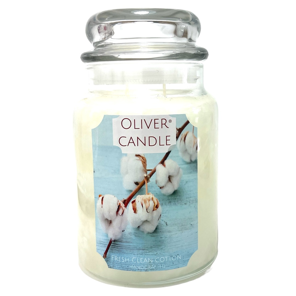 Fresh Clean Cotton Large Apothecary Jar