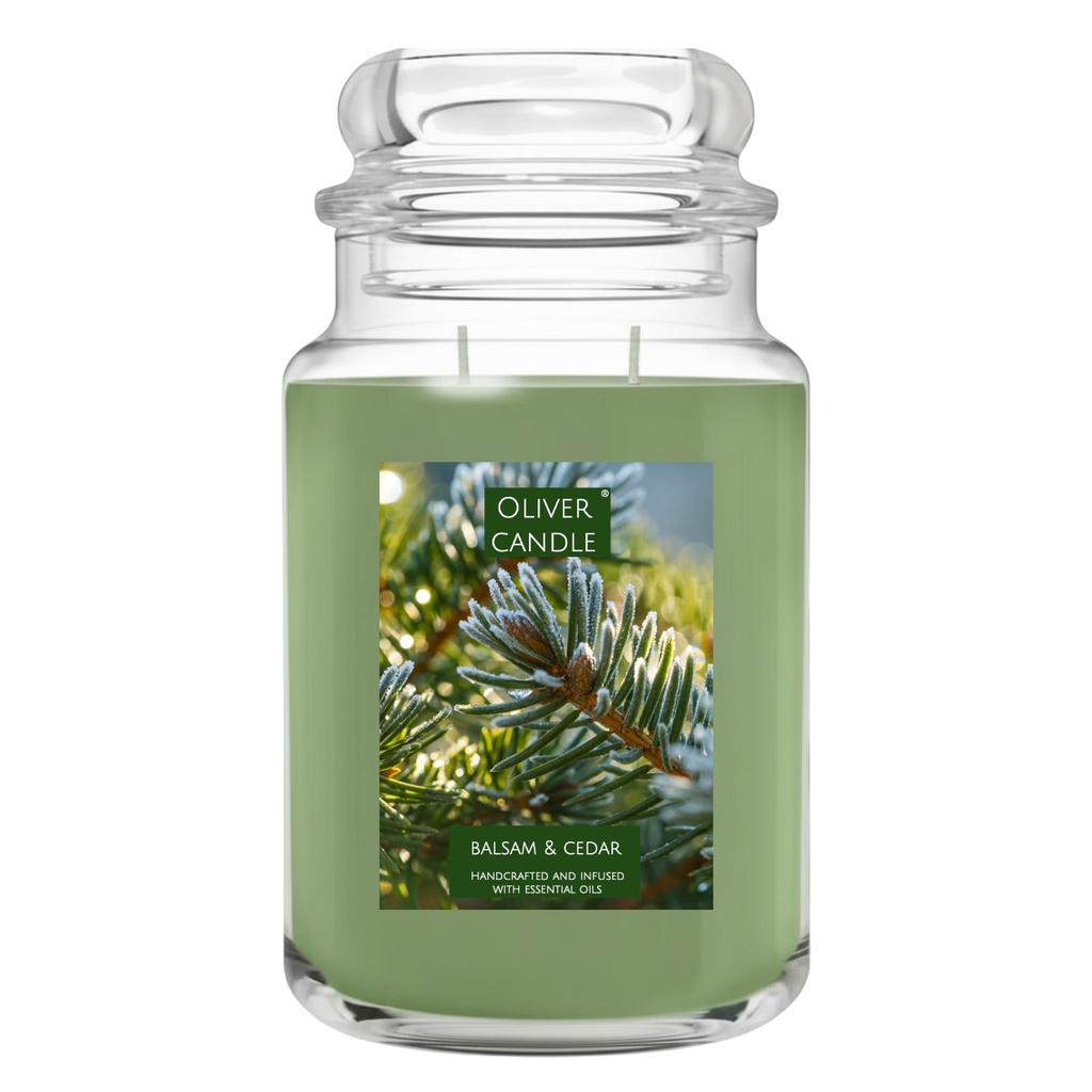 [802523] Balsam & Cedar Apothecary Large Candle