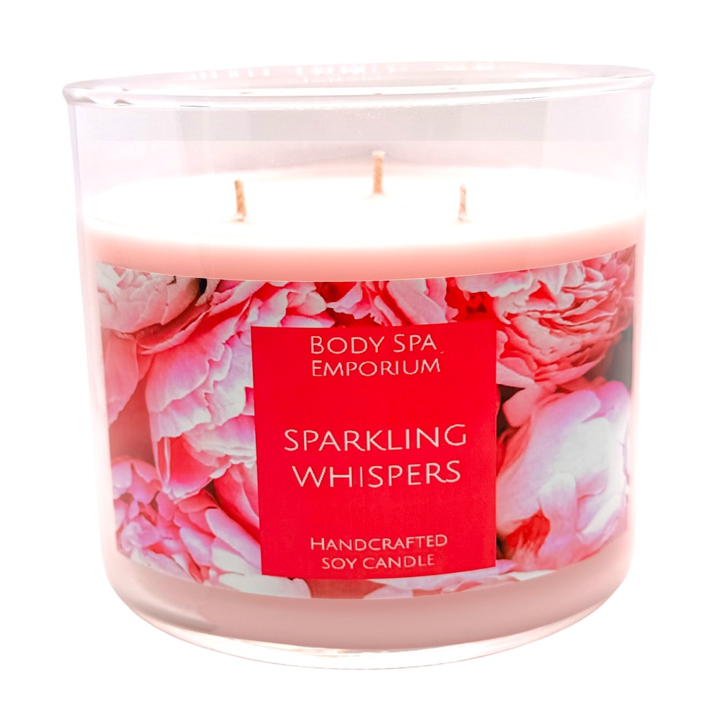Sparkling Whispers 3 Wick Soy Candle