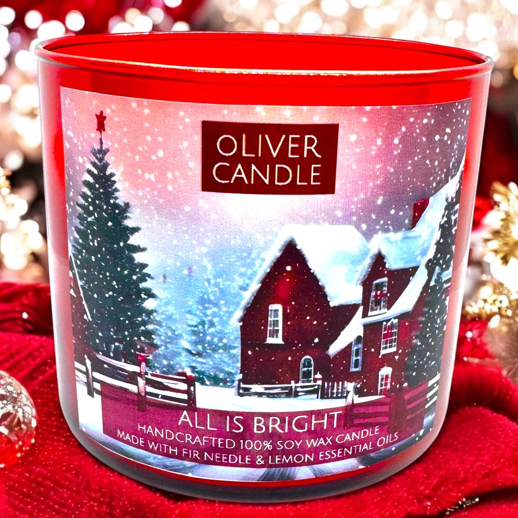 All is Bright 3 Wick Soy Candle