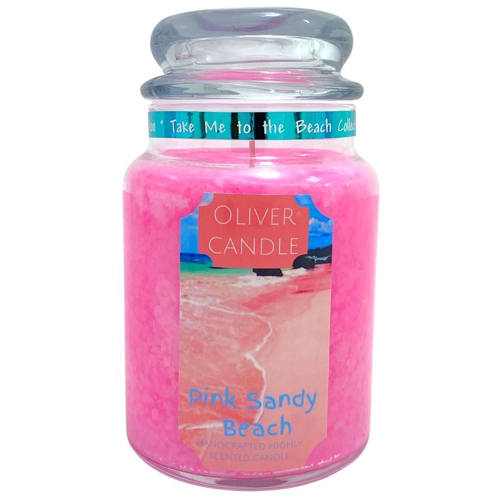 Pink Sandy Beach Apothecary Large Jar