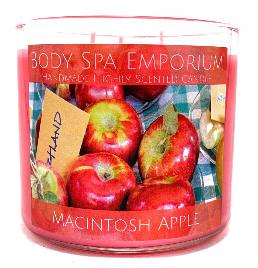 Macintosh Apple 3 Wick Soy Candle