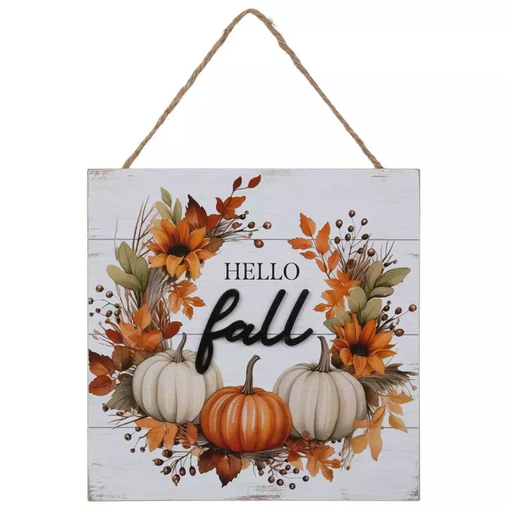Hello Fall Wood Wall Decor