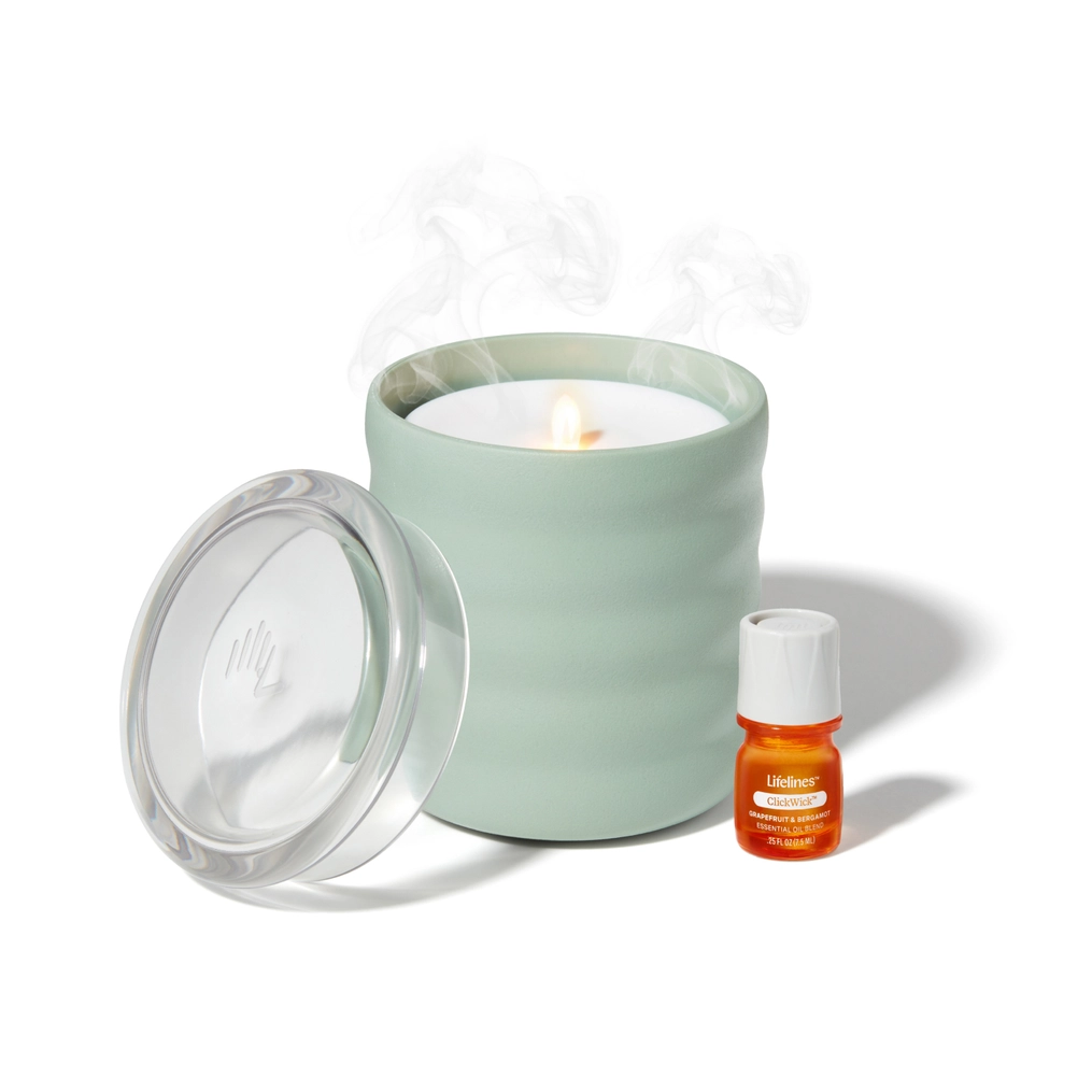 [807160] Flameless Candle Diffuser Bubble Green