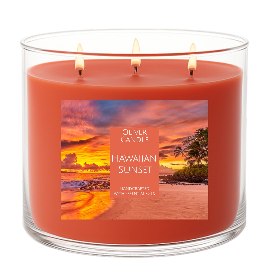 [840012] Hawaiian Sunset 3 Wick Candle