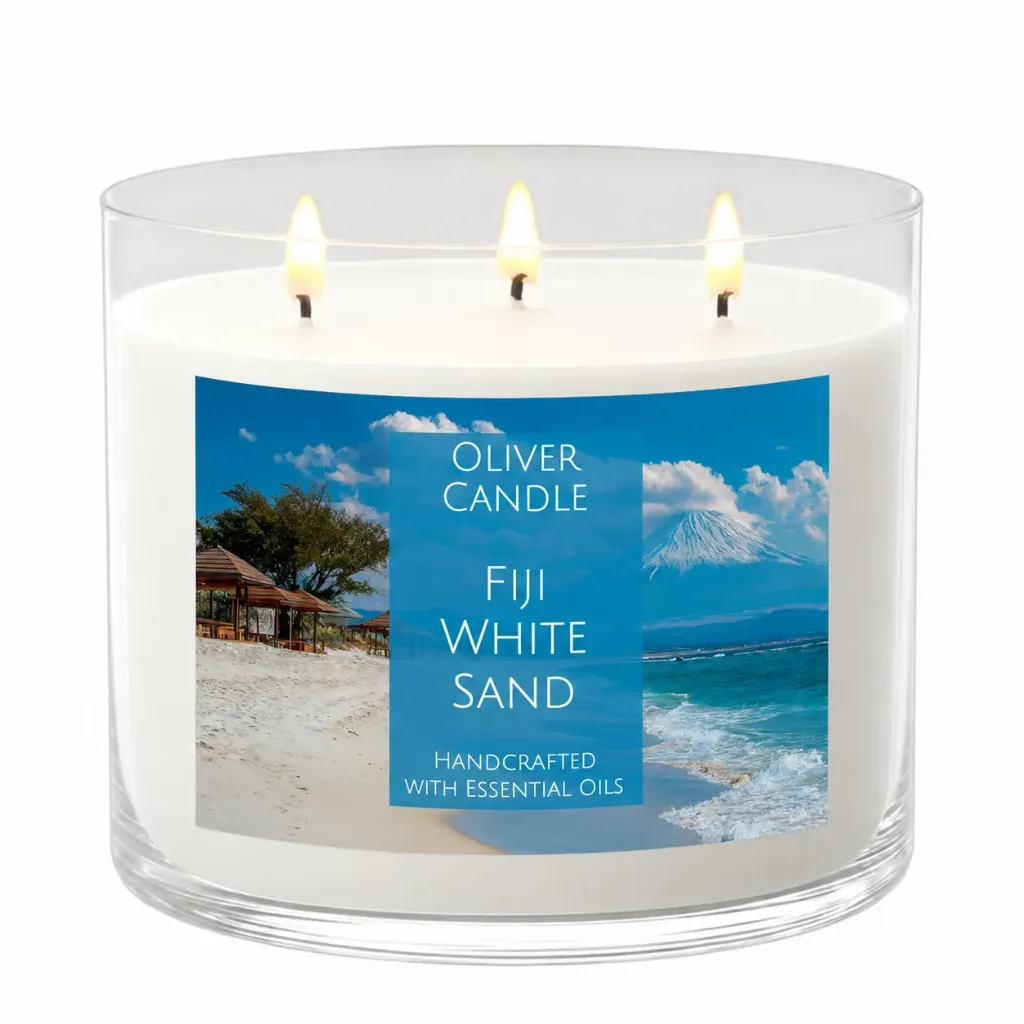 Fiji White Sand  3 Wick Candle