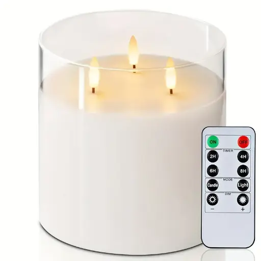3 Wick Flameless Candle with Remote